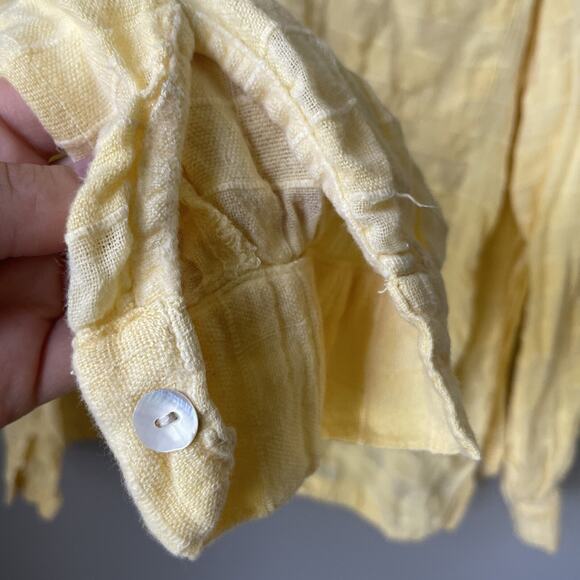 Vintage Blair Yellow Button Up Butter Yellow Womens Size Medium Lightweight - Picture 6 of 8
